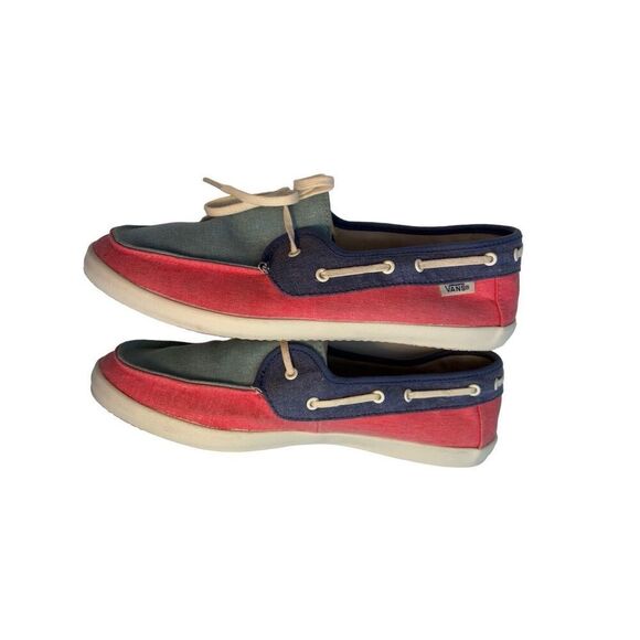 Vans Canvas Boat Shoes Colorblock pink Blue Teal Women’s Size 9 - Picture 6 of 11